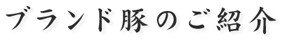 ブランド豚のご紹介